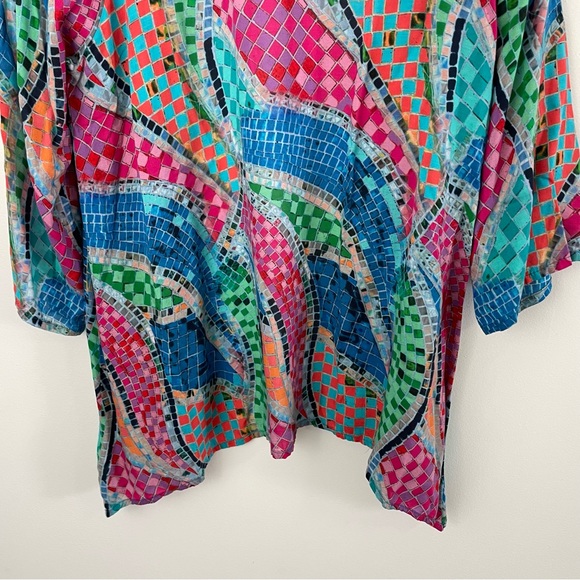 Soft Surroundings Marvelous Mosaic Kimono Size Petite S/M - Picture 8 of 9